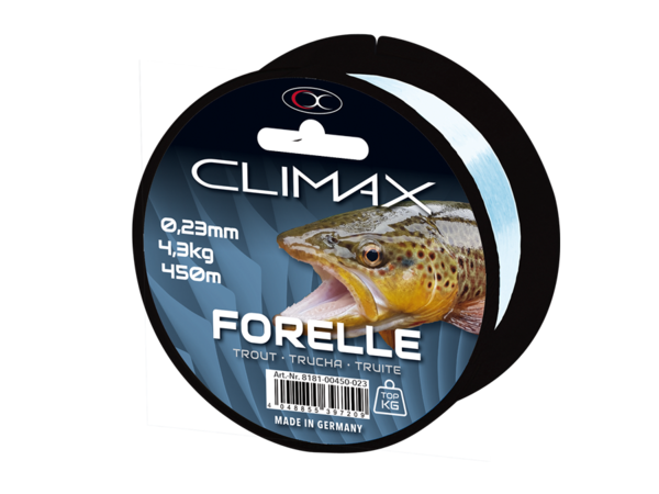 450m Climax Zielfischschnur Forelle 0,17mm(Grundpreis: 1,10€/100m)