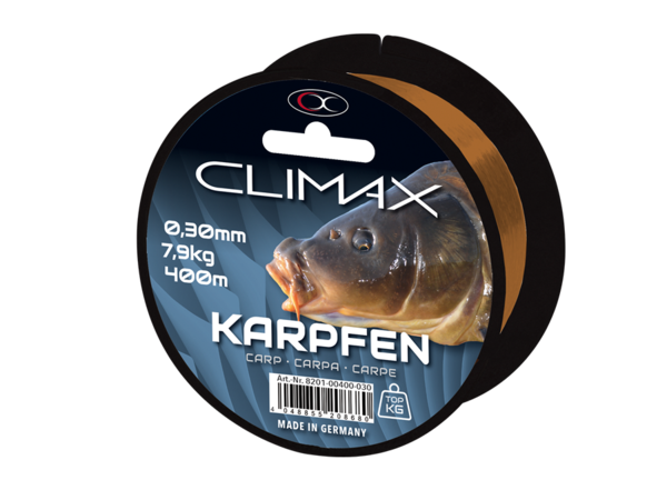 400m Climax Zielfischschnur Karpfen 0,25mm(Grundpreis: 1,24€/100m)