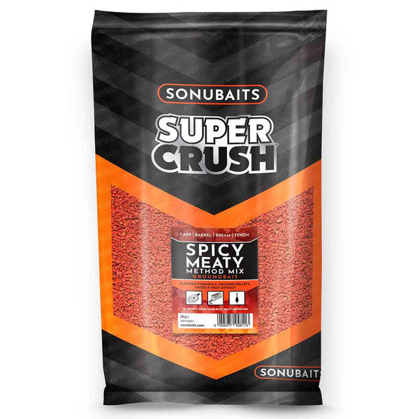 2 kg Sonubaits Futter Spicy Meaty Method Mix (Grundpreis: 5,75€/kg)
