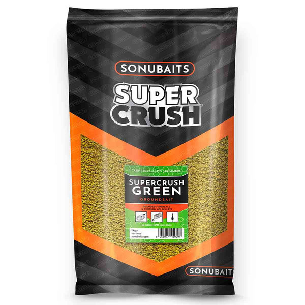 2 kg Sonubaits Futter Supercrush Green(Grundpreis: 5,75€/kg)