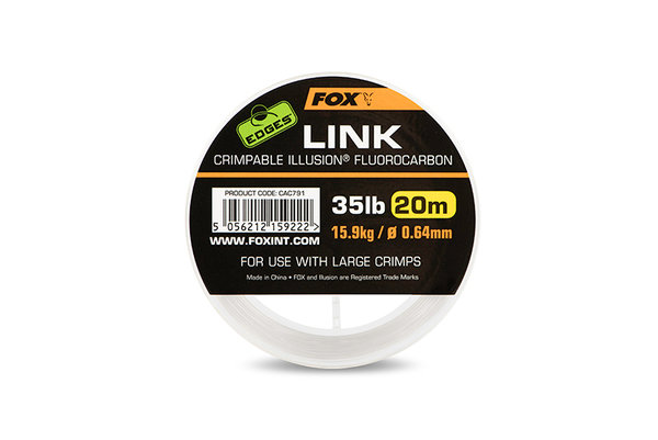 20m FOX EDGES™ LINK ILLUSION FLUROCARBON(Grundpreis: 0,60€/m)