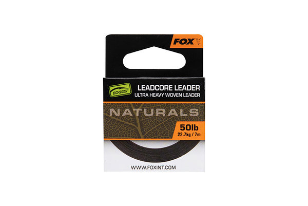 7m FOX EDGES™ NATURALS LEADCORE 50lb. 22,7kg(Grundpreis: 1,36€/m)